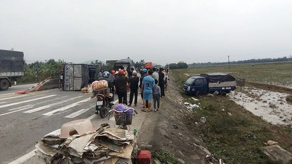 Tai nạn giao thông liên hoàn trên quốc lộ 1A ở Hà Tĩnh ảnh 1