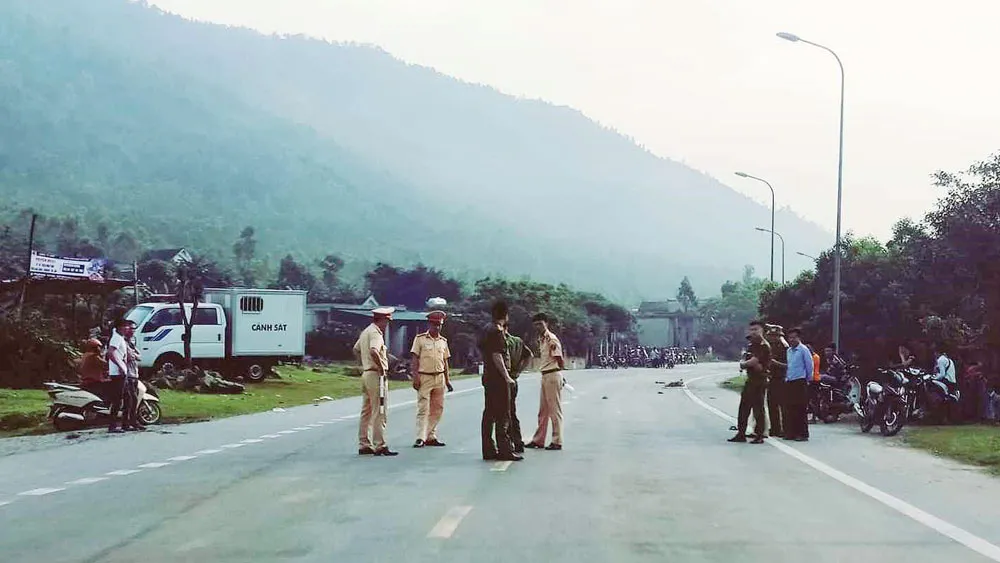 Khu vực hiện trường vụ tai nạn