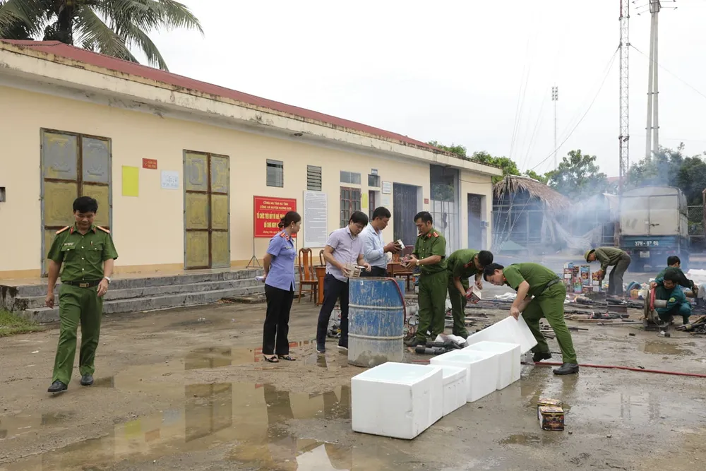 Tiêu hủy hàng trăm khẩu súng, đao kiếm các loại ảnh 14