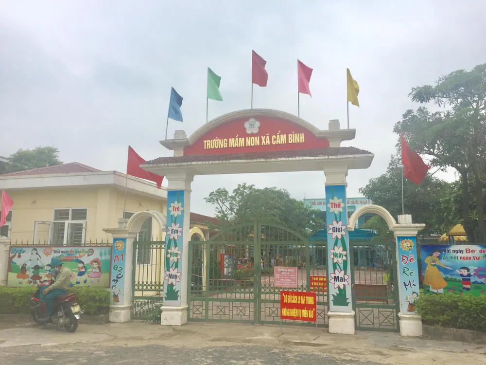 Khu cách ly Trường Mầm non xã Cẩm Bình, huyện Cẩm Xuyên