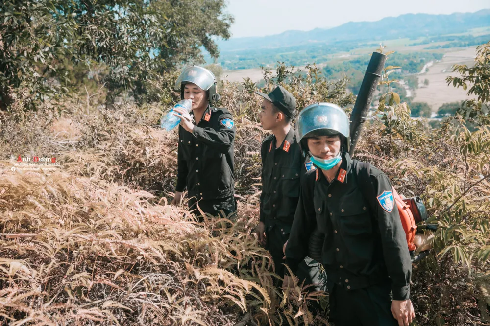 Vừa được khống chế, lửa bùng phát trở lại trên dãy núi ở Hà Tĩnh ảnh 8