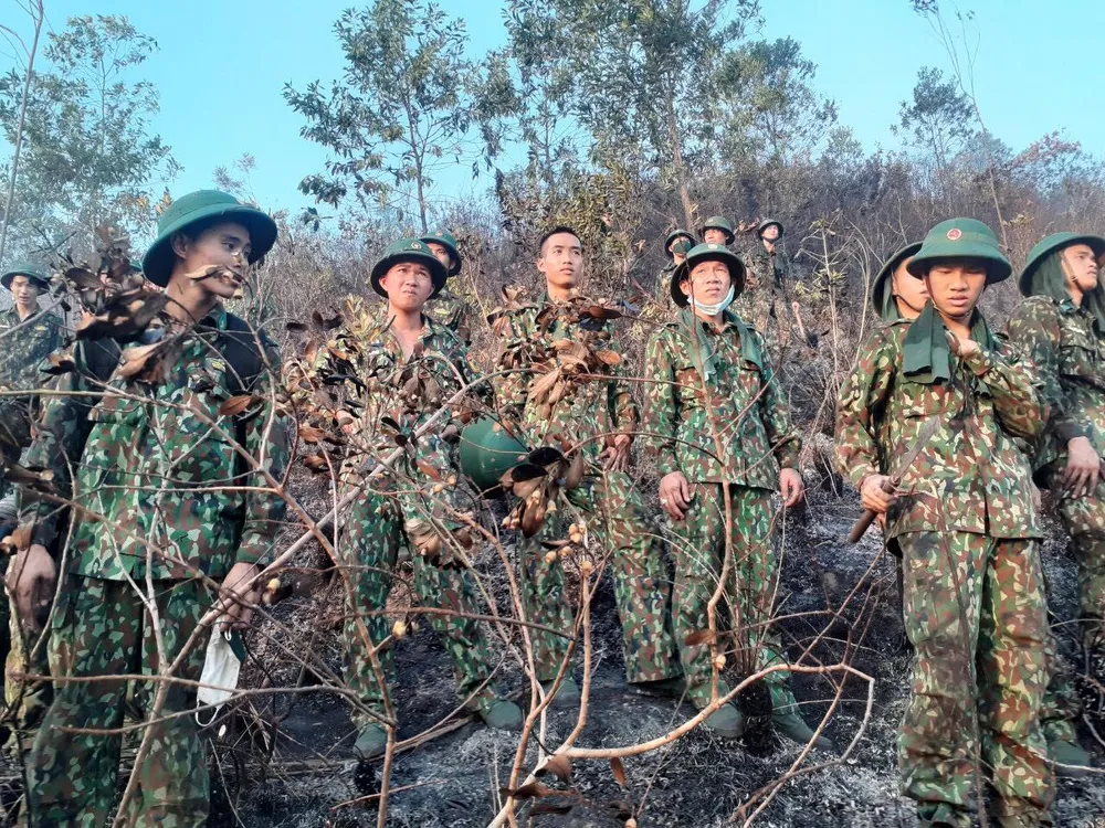 Vừa được khống chế, lửa bùng phát trở lại trên dãy núi ở Hà Tĩnh ảnh 11