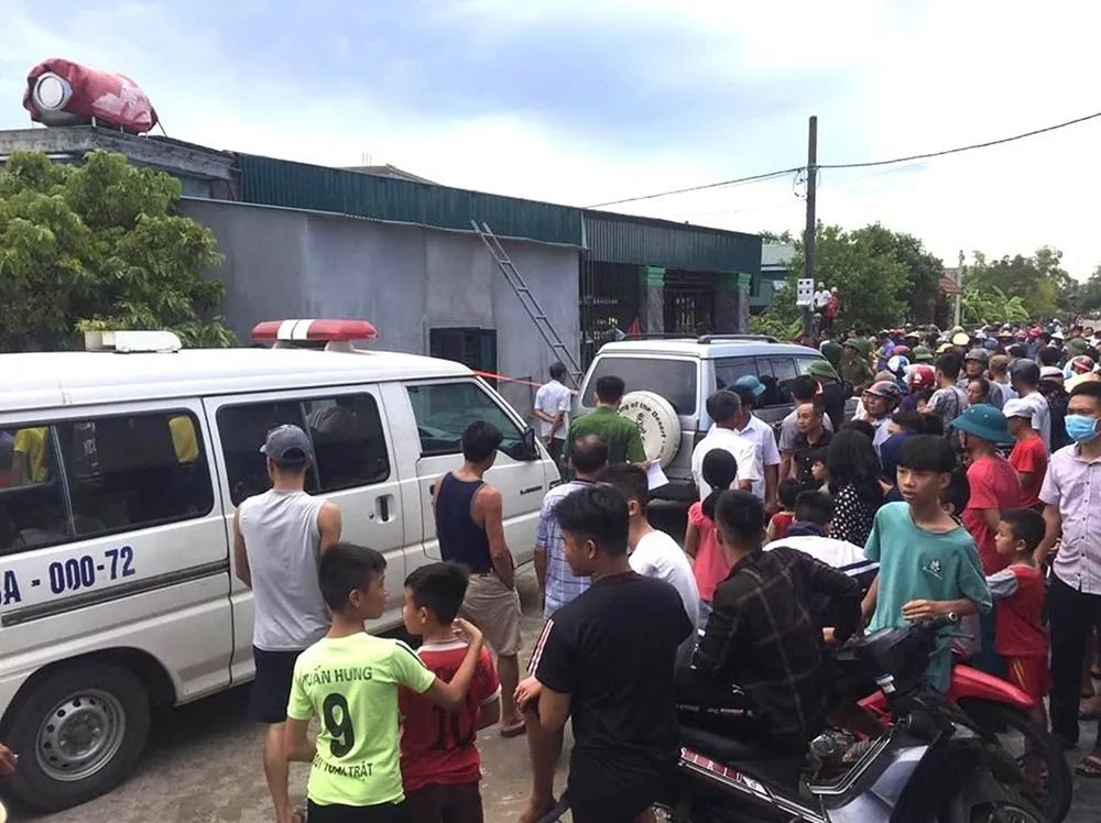 Khu vực gần hiện trường ngôi nhà cháy chiều 28-7-2020 vừa qua