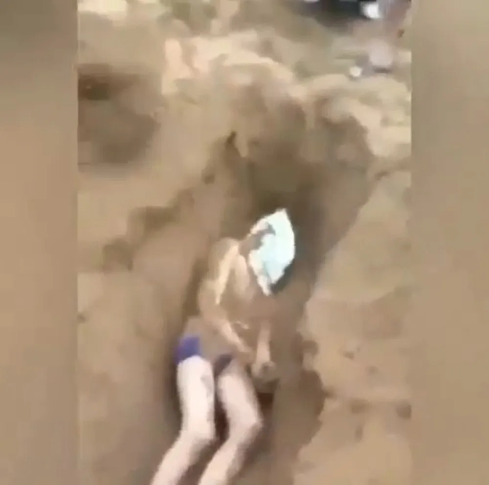 Xác minh clip nam thanh niên bị trùm đầu, vùi lấp dưới hố đất  ảnh 6