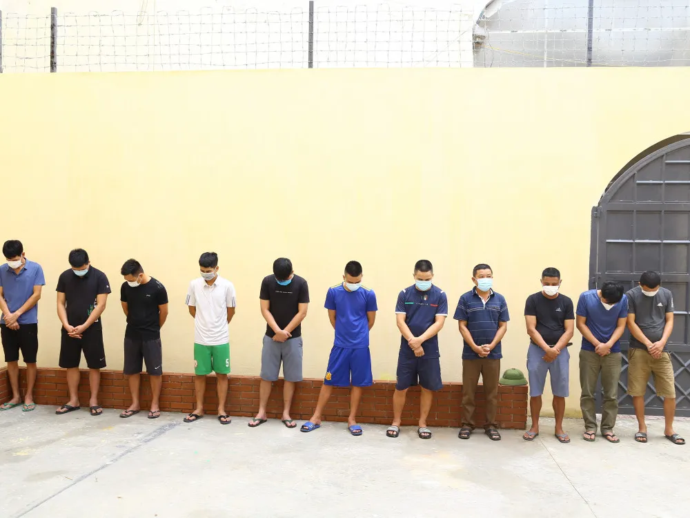 Các đối tượng tại cơ quan công an