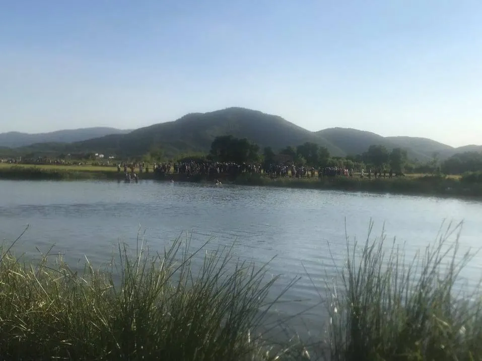 Khu vực hiện trường xảy ra vụ tai nạn đuối nước