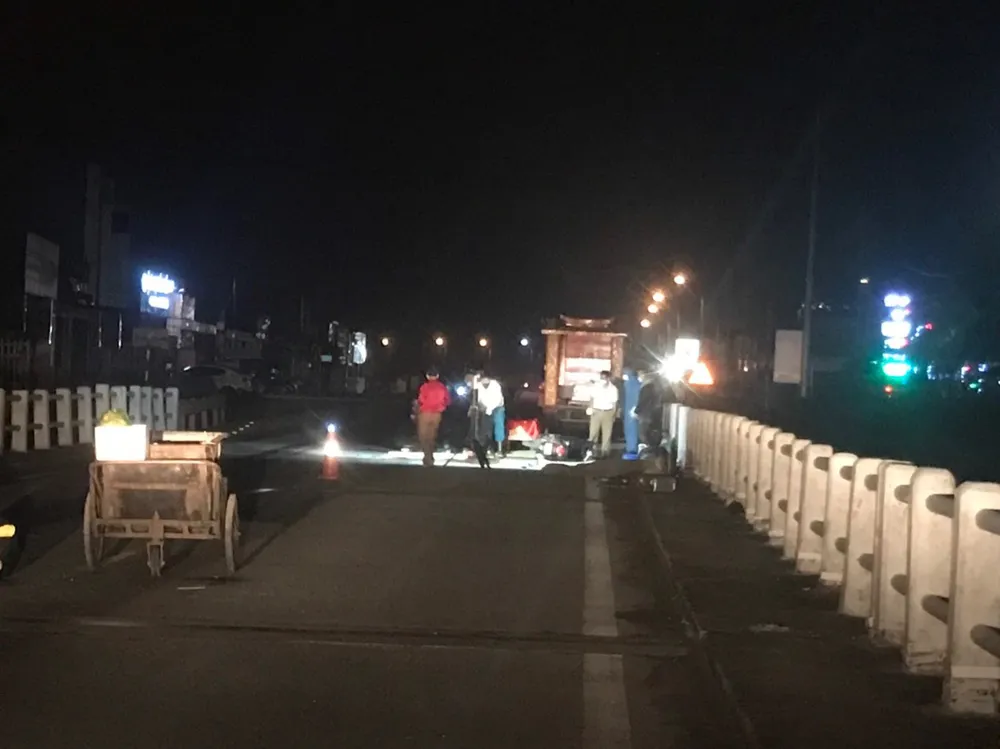 Khu vực hiện trường vụ tai nạn