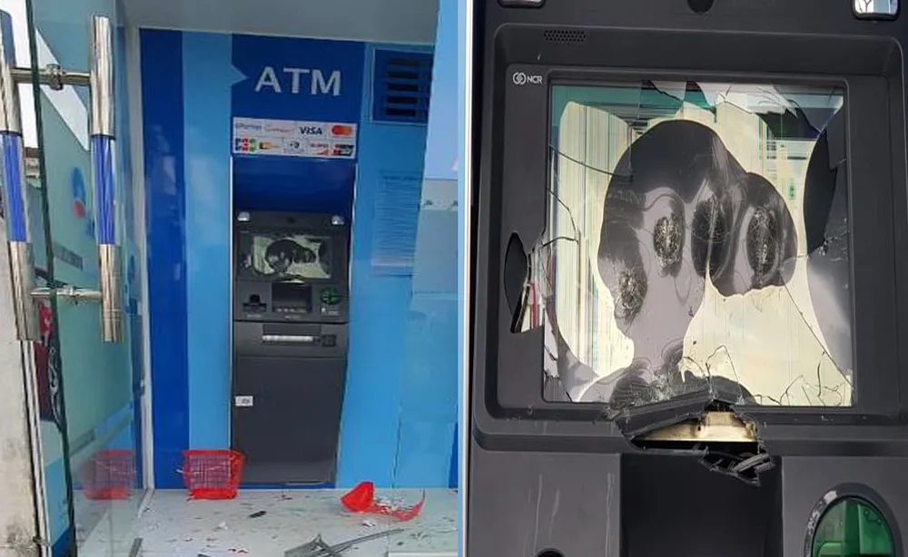 Khởi tố đối tượng đập phá máy ATM gây thiệt hại gần 100 triệu đồng ảnh 1