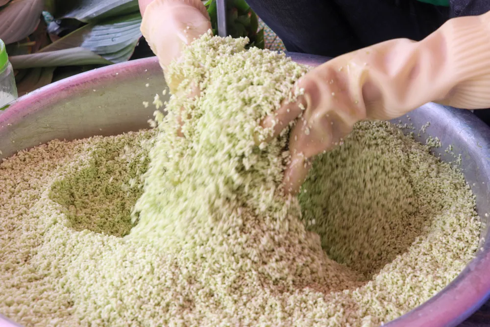 Hà Tĩnh: Sôi nổi hội thi gói bánh chưng dâng Quốc Tổ Hùng Vương ảnh 6