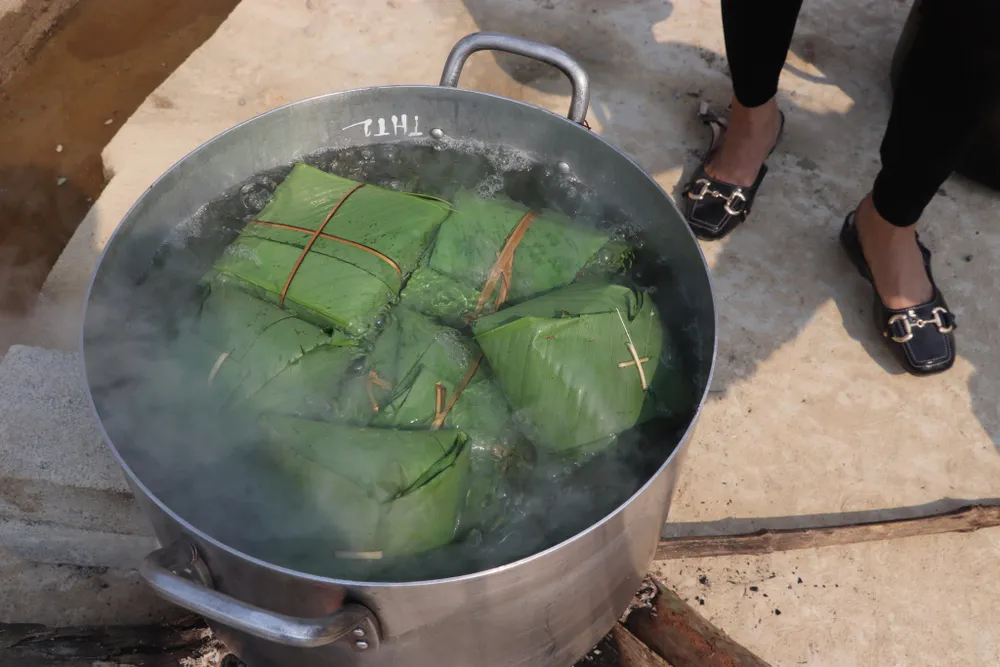 Hà Tĩnh: Sôi nổi hội thi gói bánh chưng dâng Quốc Tổ Hùng Vương ảnh 16