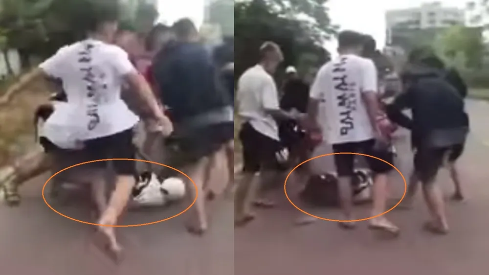 Xác minh clip nam sinh lớp 9 ở Hà Tĩnh  bị vây đánh giữa đường ảnh 1