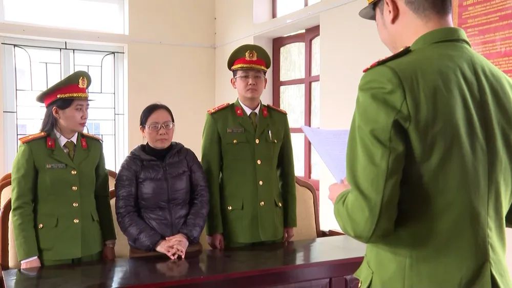 Cơ quan điều tra công bố quyết định khởi tố bị can Hoàng Thị Liêu