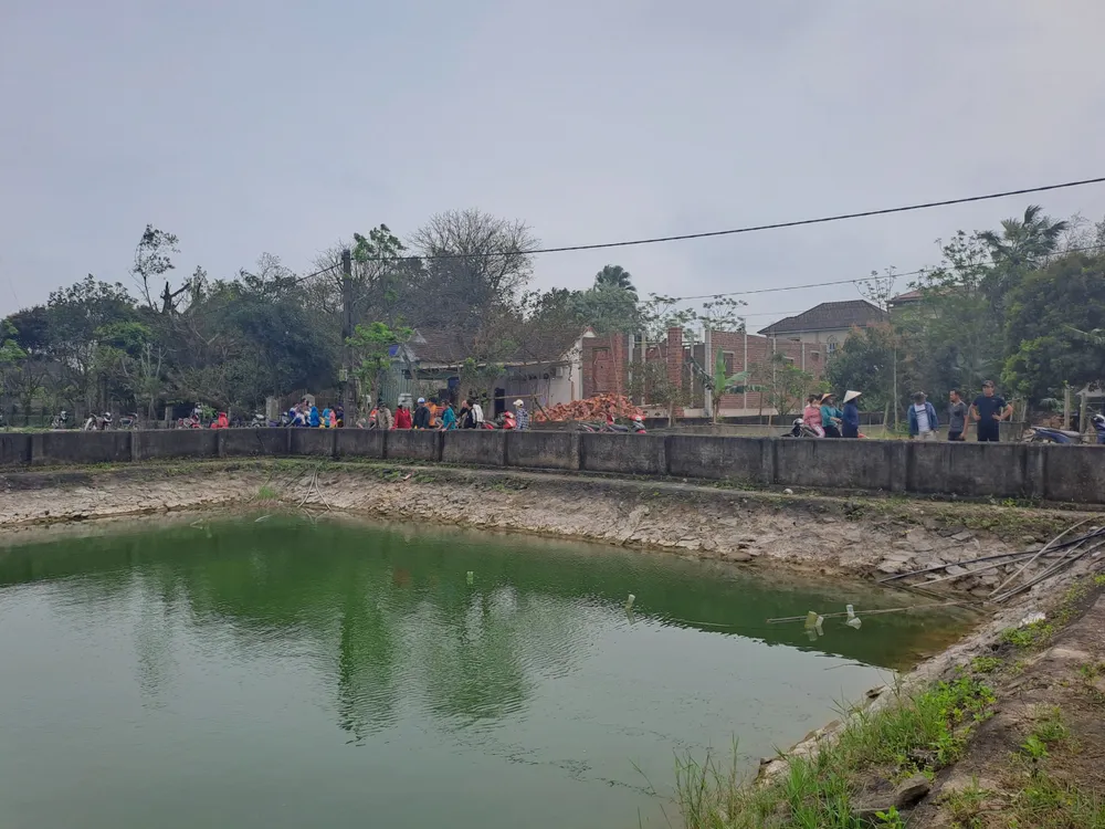 Khu vực giếng làng, nơi xảy ra vụ tai nạn đuối nước 