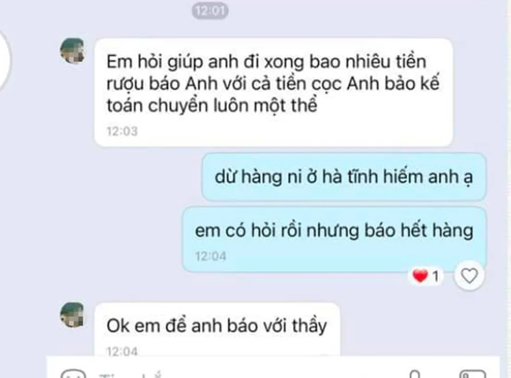 Đối tượng giả mạo đặt bàn tiệc và rượu vang của nhà hàng