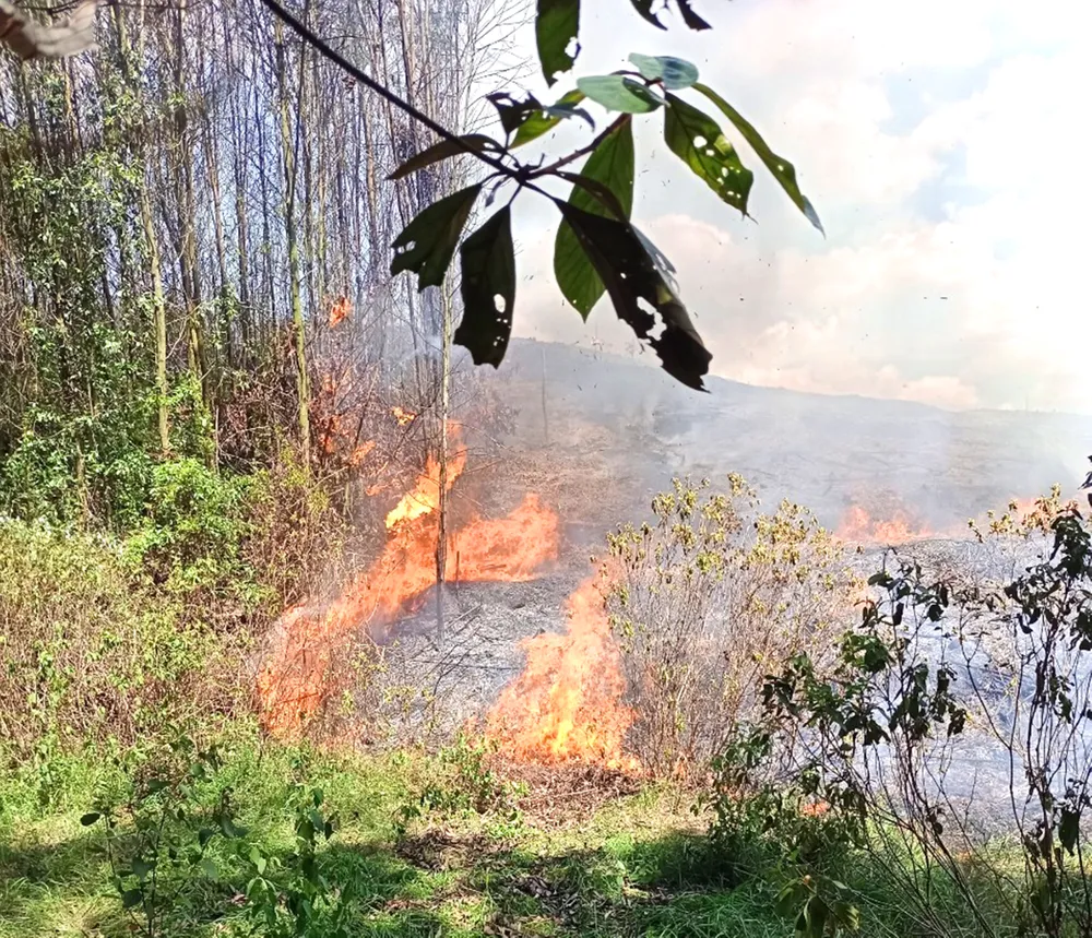 Một góc hiện trường vụ cháy