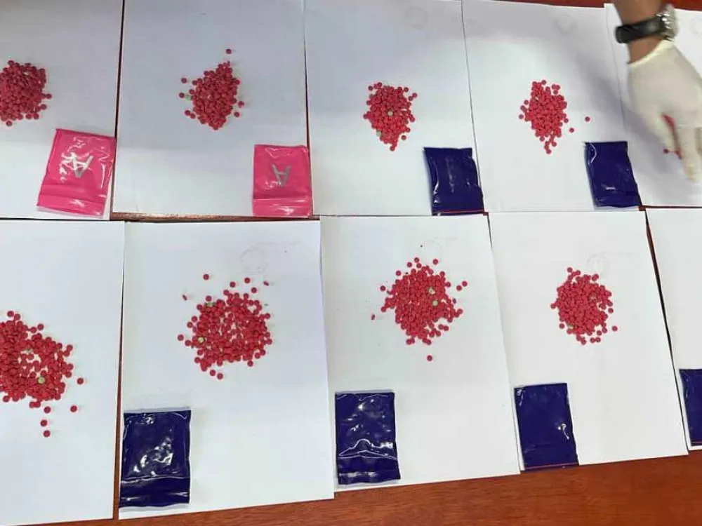 Lực lượng chức năng tiến hành kiểm đếm tang vật