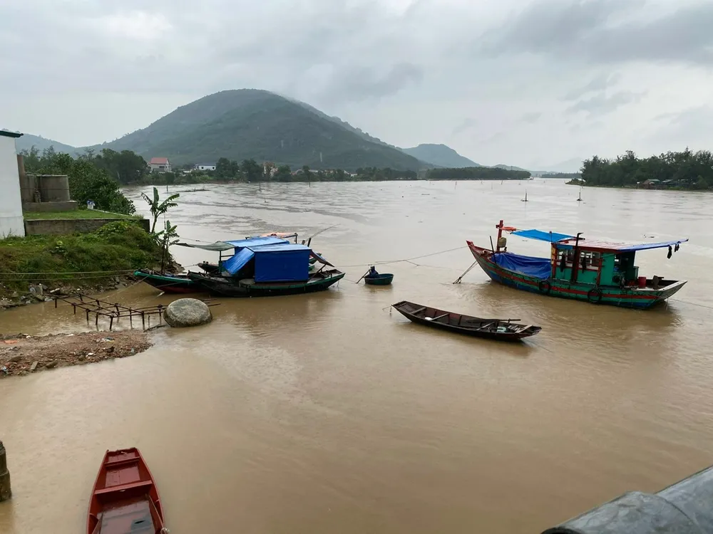 Khu vực sông Rác nơi em T.V.V. mất tích