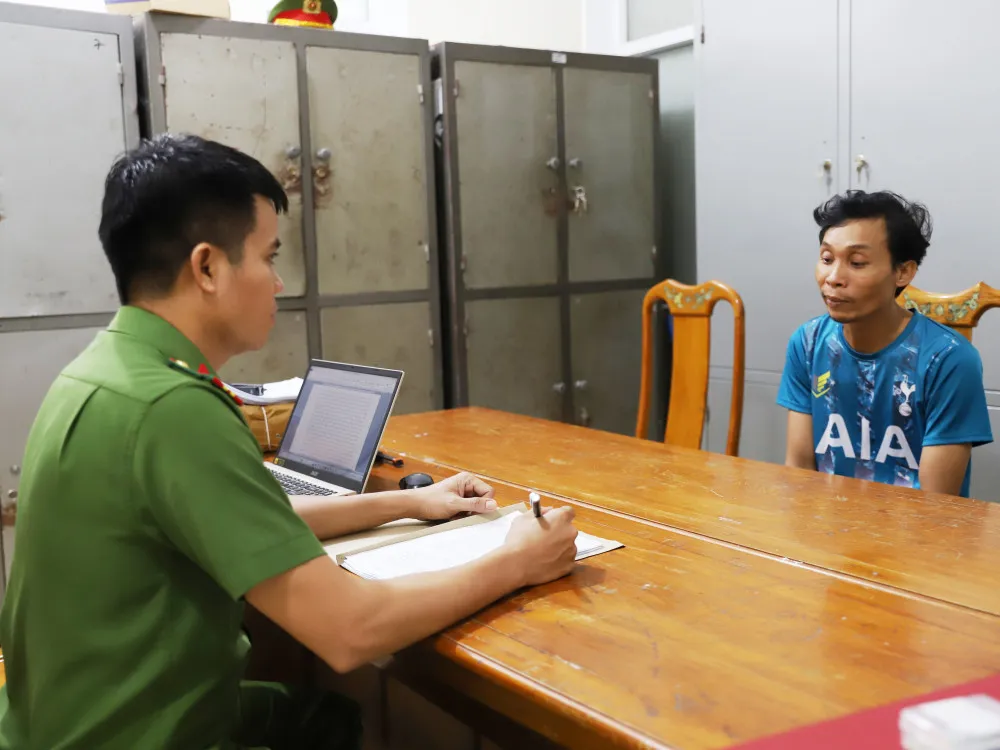 Cơ quan điều tra làm việc với đối tượng Nguyễn Chí Tâm