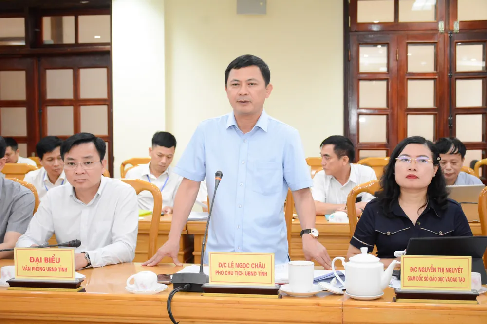 Phó Chủ tịch UBND tỉnh Hà Tĩnh Lê Ngọc Châu phát biểu tiếp thu các ý kiến của Đoàn kiểm tra số 1.jpg