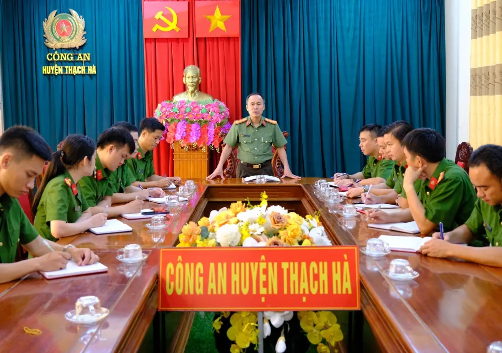 Công an huyện Thạch Hà tiến hành xác lập chuyên án để đấu tranh, bắt giữ các đối tượng.jpg