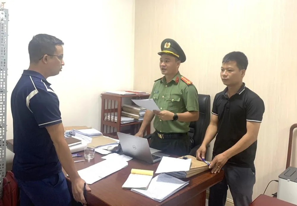 Cơ quan An ninh điều tra khởi tố đối tượng Nguyễn Đức Thịnh. Ảnh: CACC