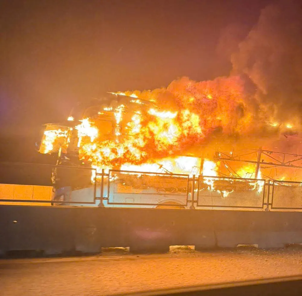 Hiện trường vụ cháy xe khách 