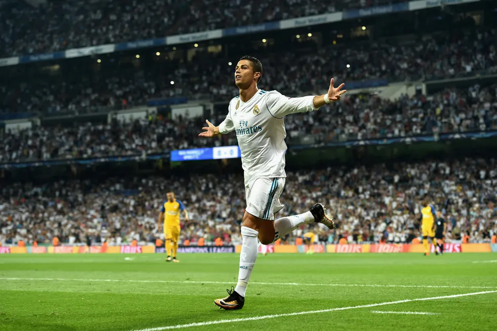 Ronaldo đang có số bàn thắng khủng tại Champions League. Ảnh Getty Images