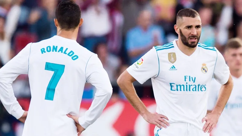 Ronaldo và Benzema đang thể hiện phong độ tệ hại. Ảnh Getty Images.