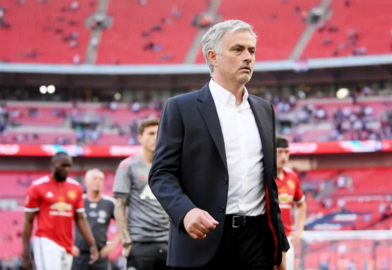 Hiếm hoi sau 1 thất bại, HLV Jose Mourinho vẫn hài lòng với màn trình diễn của các cầu thủ. Ảnh: Getty Images 