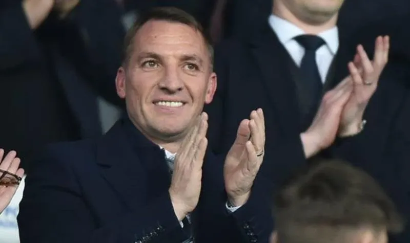 Brendan Rodgers được chào đón khi dự khán trận đấu của Leicester đêm qua. Ảnh: Getty Images 