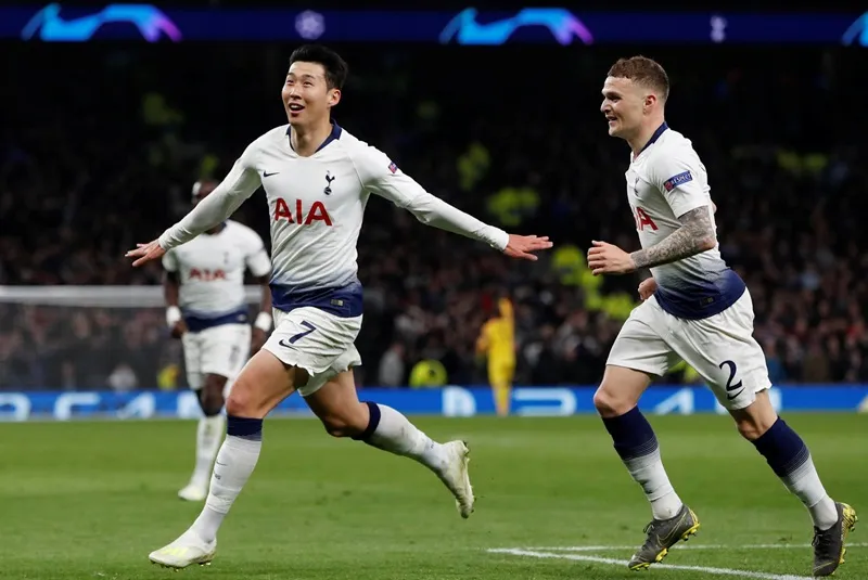 Son Heung-min đã ghi bàn thắng quý giá mang về lợi thế cho Tottenham. Ảnh: Getty Images 