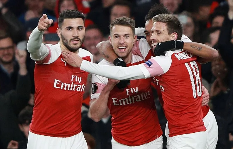 Arsenal tiến sát bán kết sau chiến thắng quan trọng trước Napoli. Ảnh: Daily Mail 