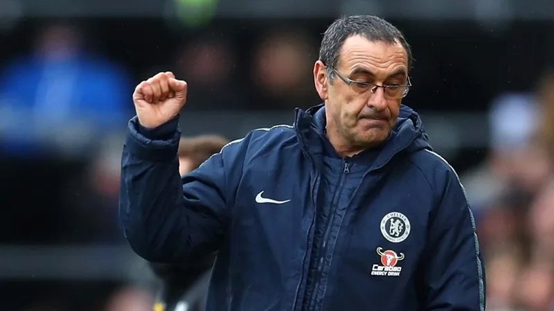 Năm đầu tiên của HLV Maurizio Sarri tại Chelsea không ít thăng trầm. Ảnh: Getty Images