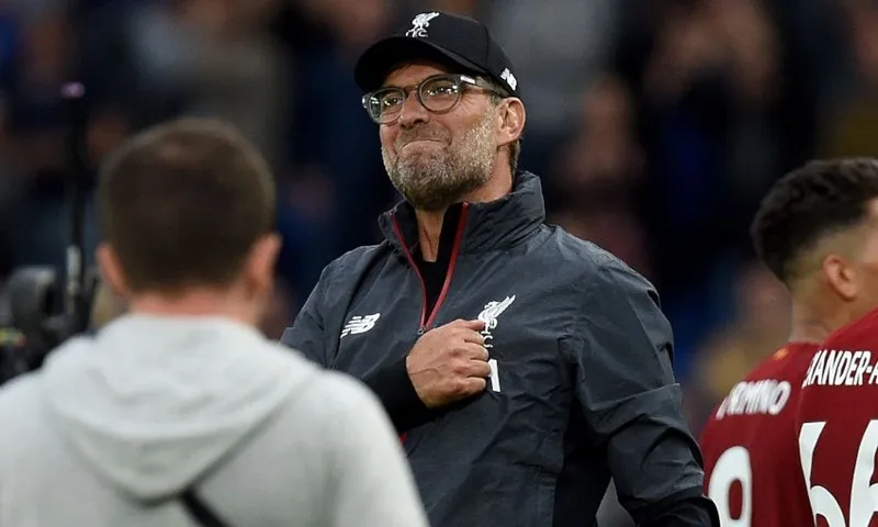HLV Jurgen Klopp tiếp tục tận hưởng hương vị chiến thắng. Ảnh: Getty Images
