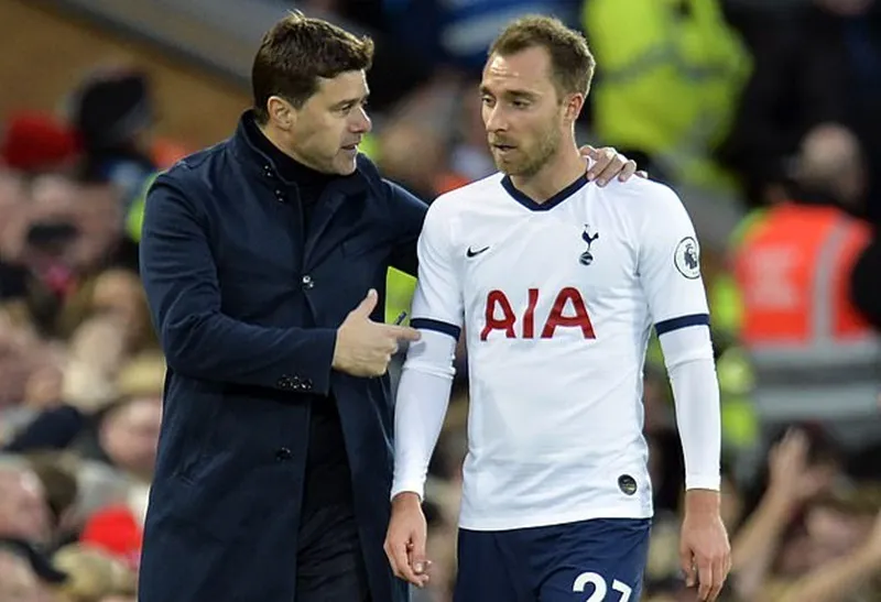 Christian Eriksen và Mauricio Pochettino là 2 nhân tố quan trọng nhất của giai đoạn 5 năm thành công vừa qua của Tottenham. Ảnh: Getty Images 