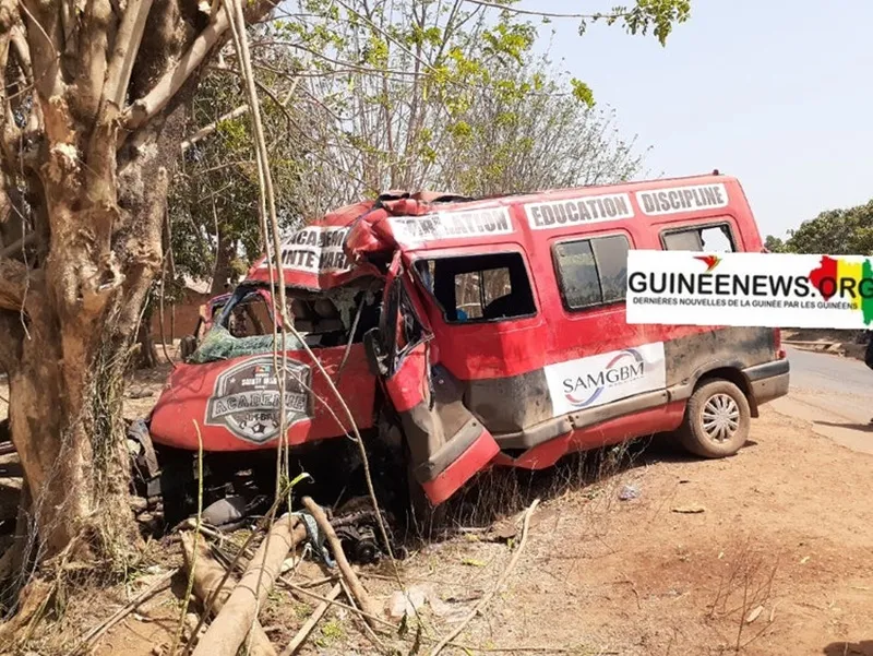 Hiện trường vụ tai nạn. Ảnh: Guineanews