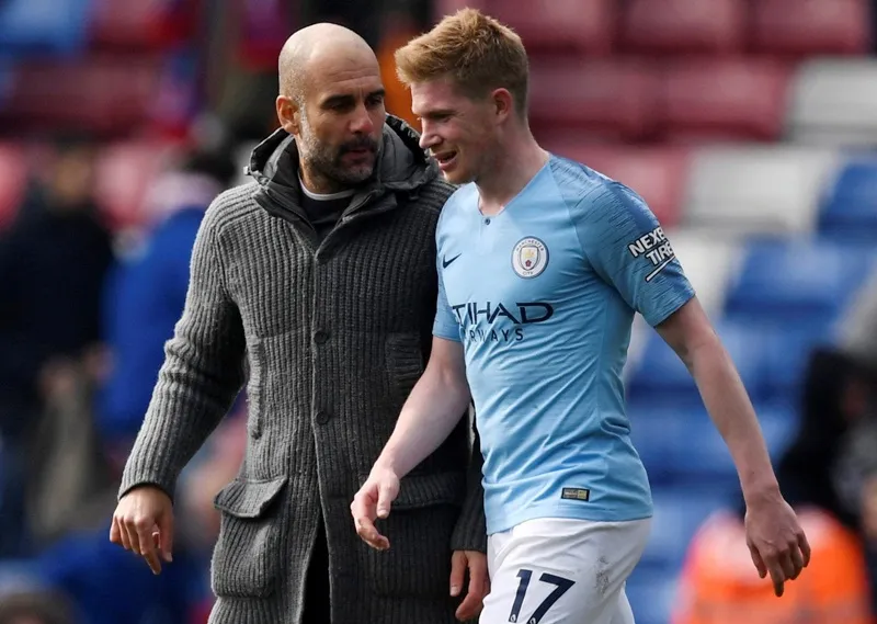 Kevin De Bruyne khẳng định rằng tương lai ở Man.City không phụ thuộc vào HLV Pep Guardiola. Ảnh: Getty Images