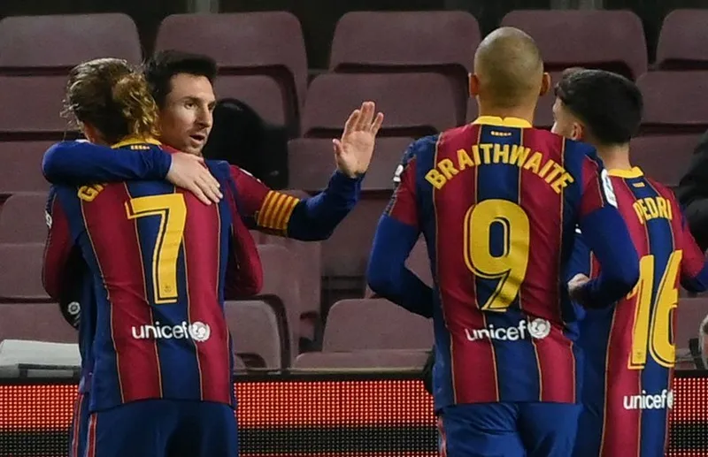 Lionel Messi đã cứu Barcelona khỏi một kết quả đáng xấu hổ khác. Ảnh: Getty Images 