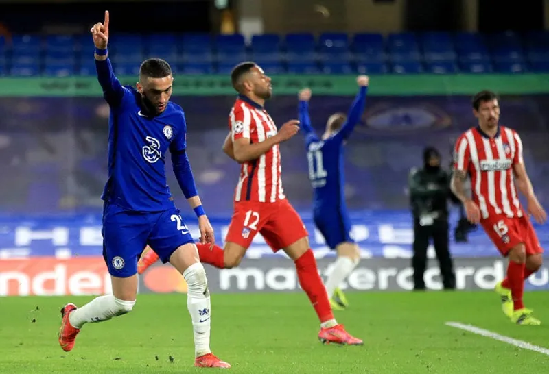 Hakim Ziyech truyền cảm hứng cho chiến thắng 2-0 trước Atletico. Ảnh: Getty Images 