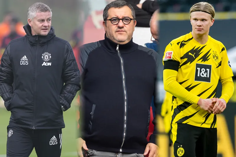 Mino Raiola quyết tâm ngăn Erling Haaland tái hợp với HLV cũ Ole Gunnar Solskjaer?
