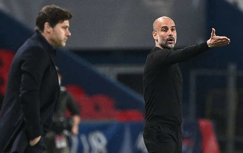 HLV Pep Guardiola đã truyền được niềm tin vào học trò trong giờ nghỉ. Ảnh: Getty Images