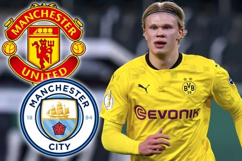 Erling Haaland trở thành mục tiêu chính của 2 đại gia Manchester trong tháng Giêng.