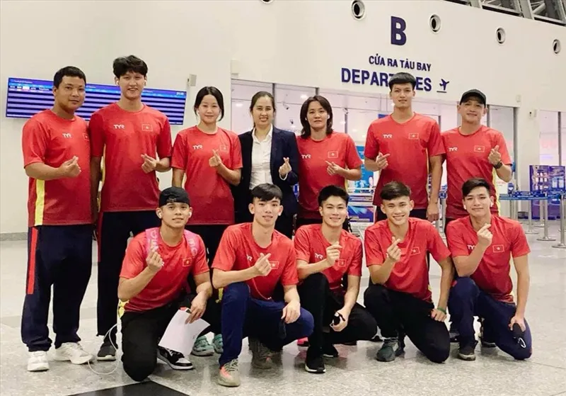 9 tuyển thủ bơi lội tiếp tục tới Hungary tập huấn. Ảnh: T.H