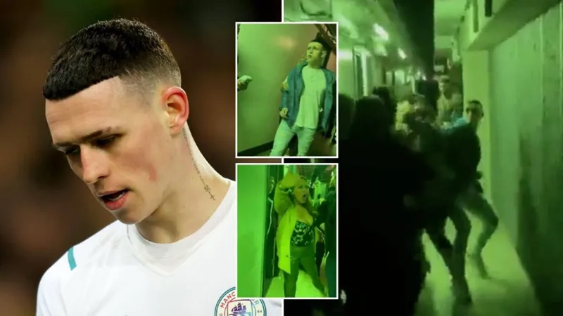 Phil Foden và hình ảnh của màn ẩu đả.