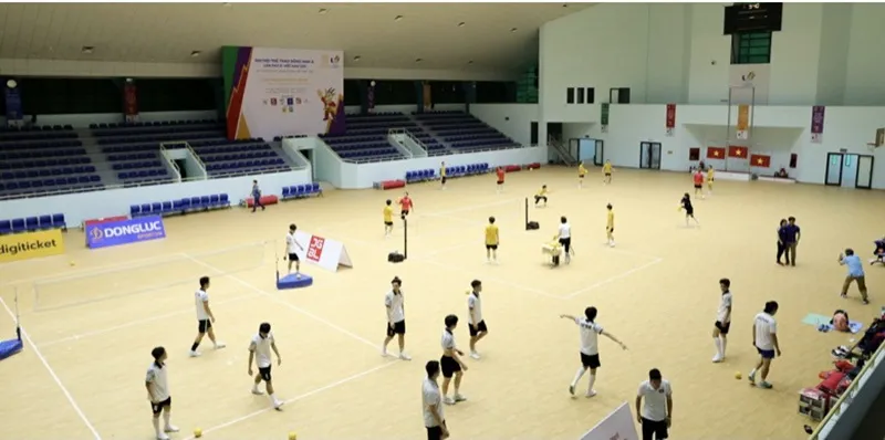 Nhà thi đấu của môn cầu mây đã sẵn sàng cho SEA Games 31 ảnh 1