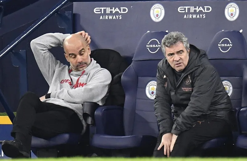 HLV Pep Guardiola chia tay vị trợ lý thân cận Juanma Lillo. Ảnh: Getty Images