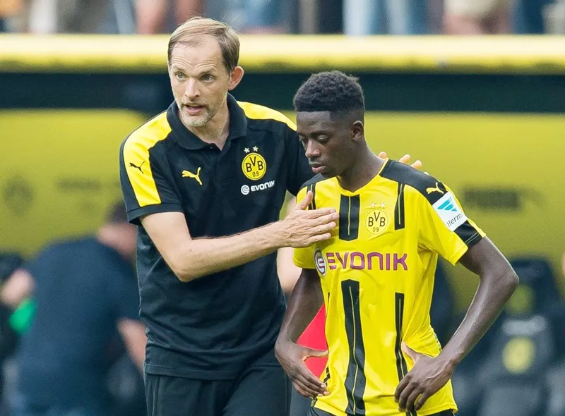 Ousmane Dembele từng thi đấu dưới quyền HLV Thomas Tuchel tại Dortmund.