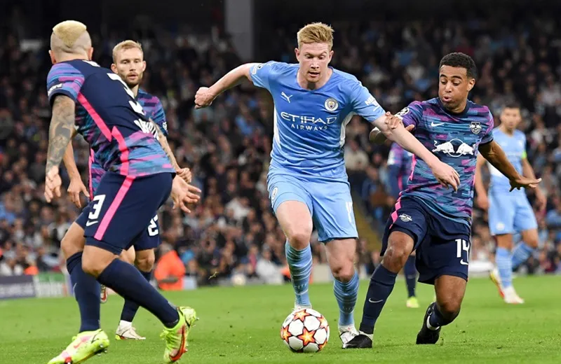 RB Leipzig vỡ vụn 3-6 trước Man.City tại Etihad ở vòng bảng mùa trước.
