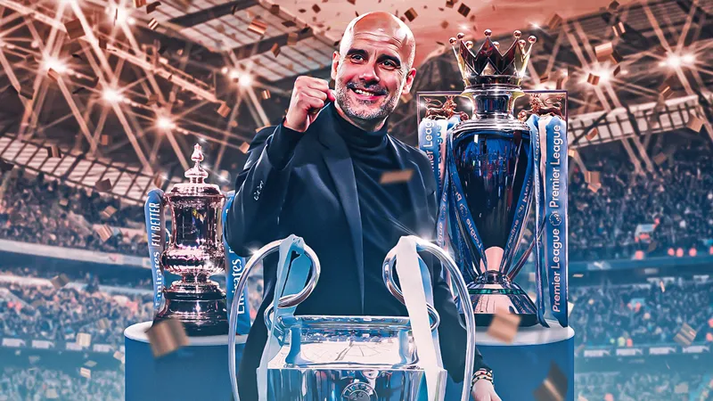 HLV Pep Guardiola cùng Man.City hướng tới chiến tích kỳ vĩ với tư cách đội bóng đầu tiên thắng 4 chức vô địch Premier League liên tiếp.