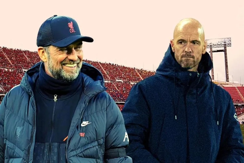 Vận mệnh của Erik ten Hag có vẻ sẽ phụ thuộc vào 2 màn đối đầu với Jurgen Klopp trong vài tuần tới.